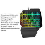 K15 39 Keys Single Handed Gaming Keyboard