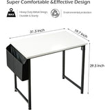 Small Computer Desk White Writing Table