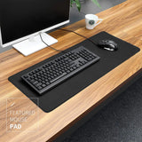 Black Minimalistic Desk Mat