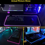 All black RGB Non-Slip Gaming Mousepad