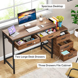 Tribesigns Computer Desk with 5 Drawers