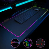 All black RGB Non-Slip Gaming Mousepad