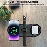 3 in 1 Fast Wireless Charging Pad Station