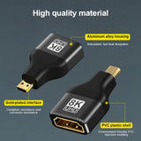 Mini HDMI Male to HDMI 2.1 Female Converter