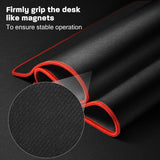 All Black Gaming Mouse Pad with Stitched Edge