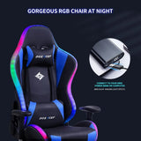 RGB Gaming Chair with Massage and Footrest