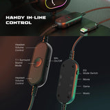 Dynamic RGB Gaming Headset with Mic